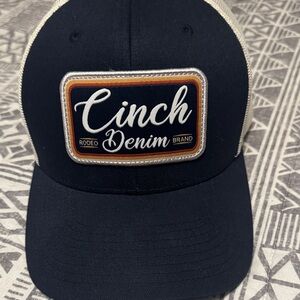 Cinch Denim Black and Tan Cap